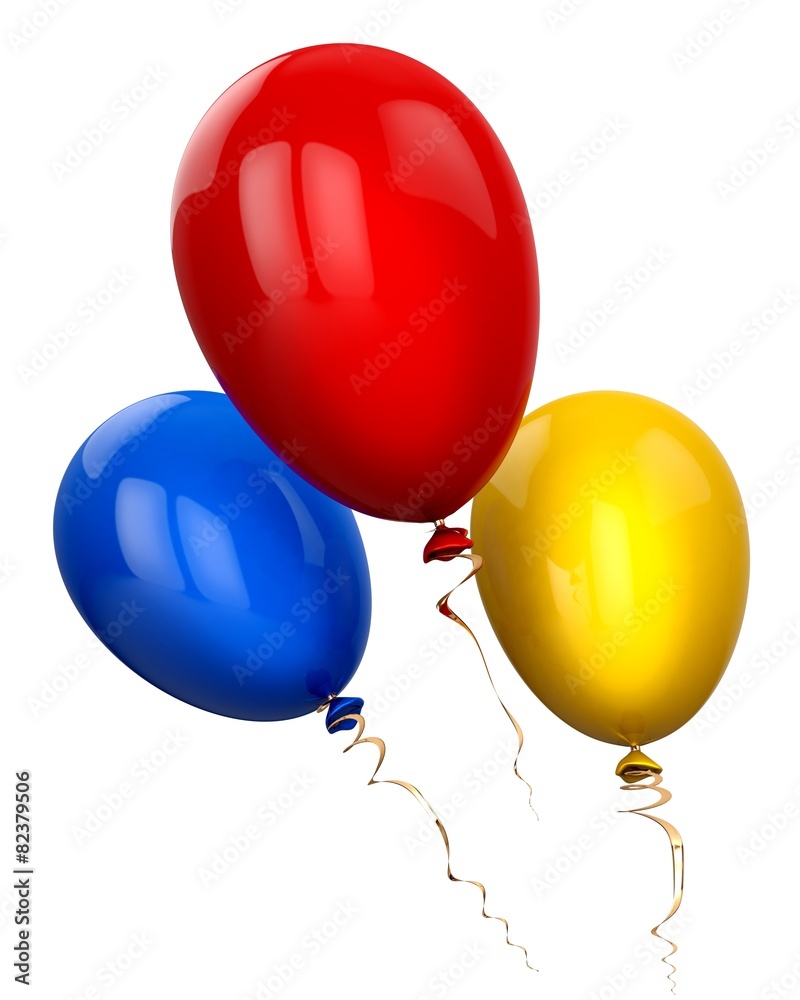 Wind. 3D. Color Balloons II