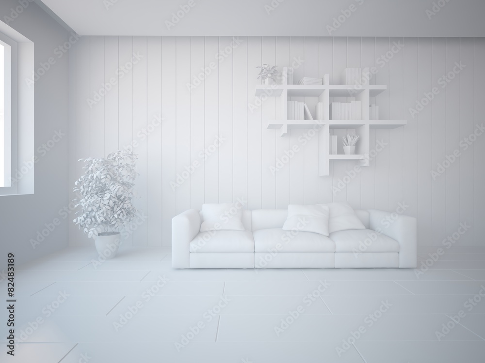 white interior design