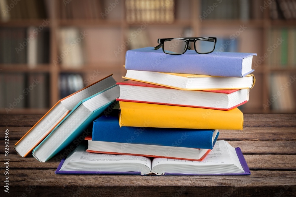 Book. A stack of books on a white background.