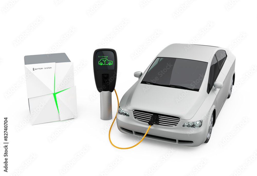 Stationary battery system supply power to EV