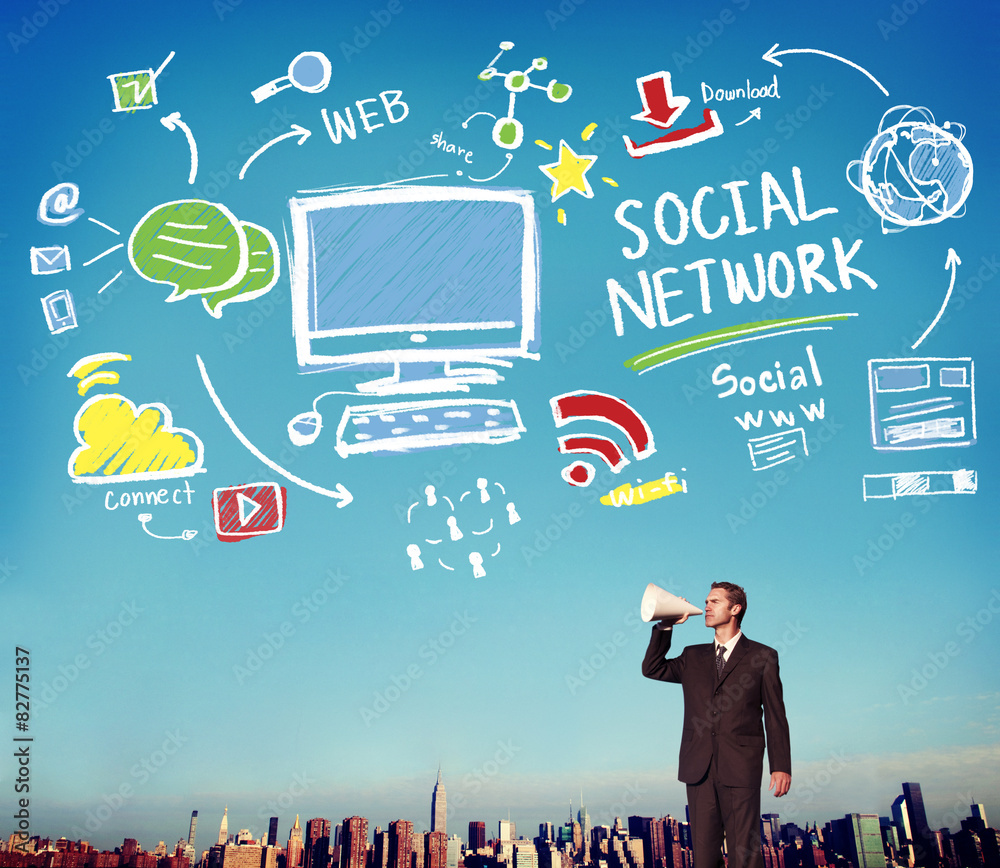 Social Network Social Media Internet WWW Web Online Concept