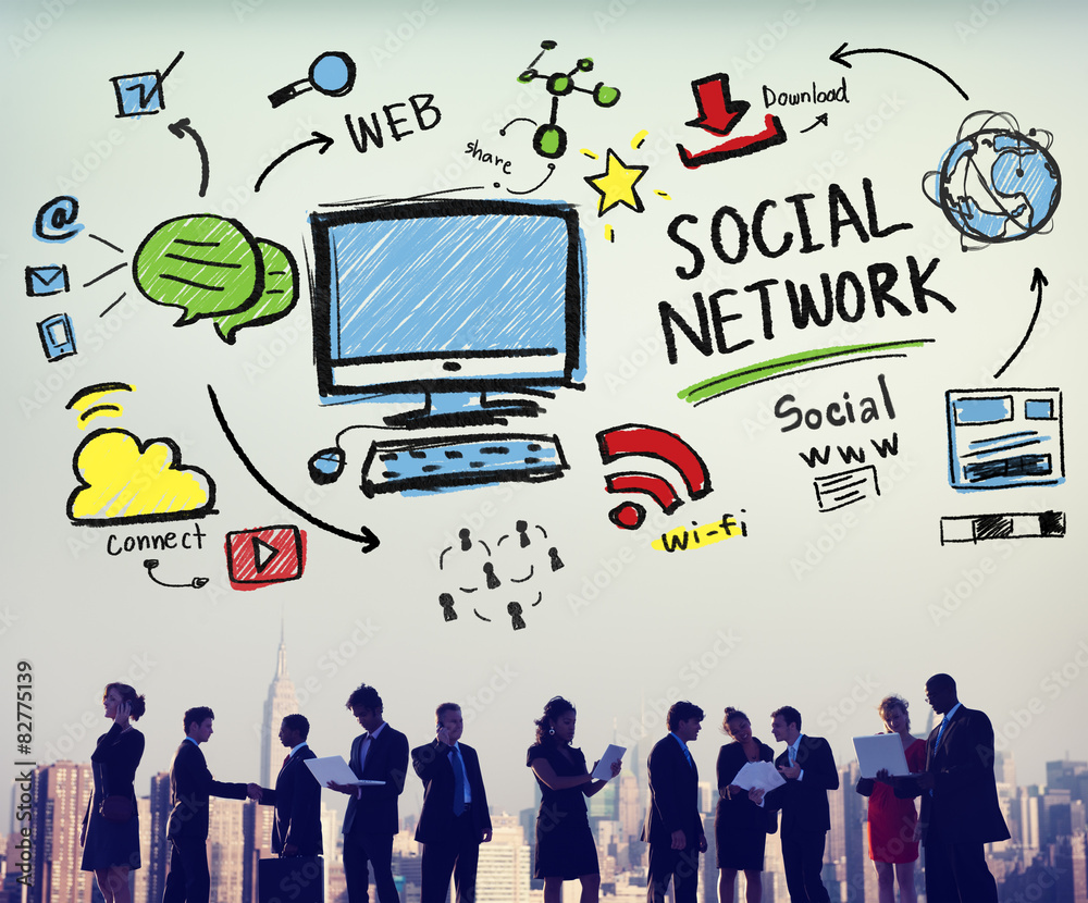 Social Network Social Media Internet WWW Web Online Concept