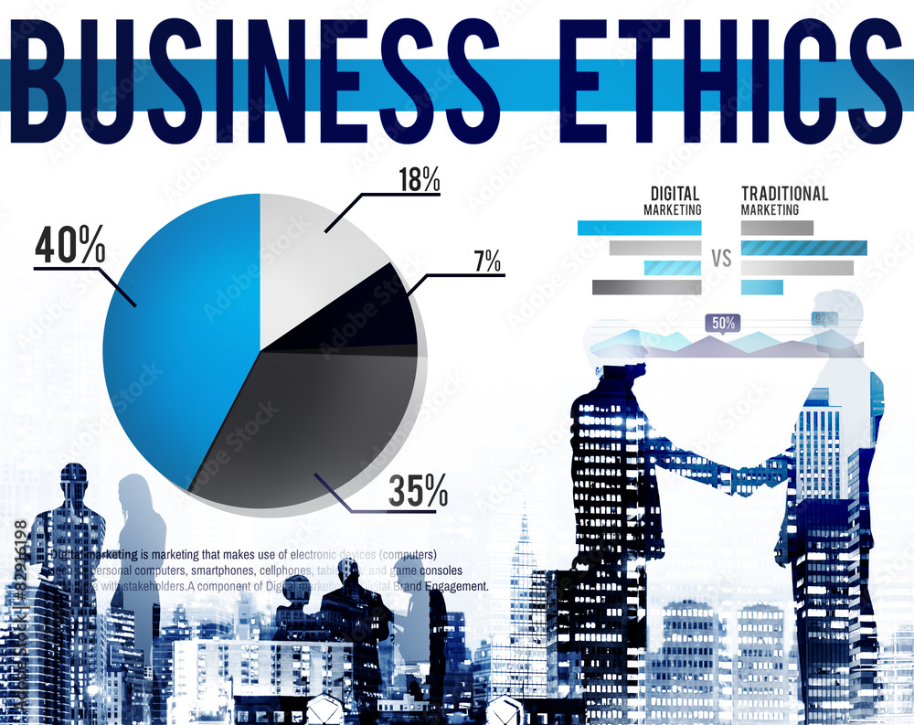 Business Ethics Moral Policies Awareness Marketing Concept