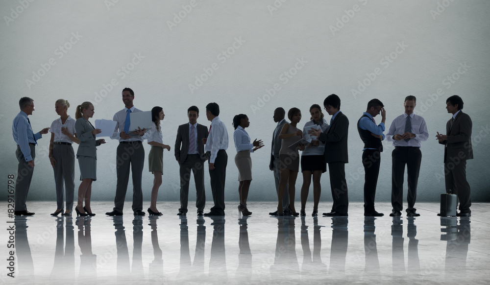 Back Lit Business People Traveling Airport Passenger Concept