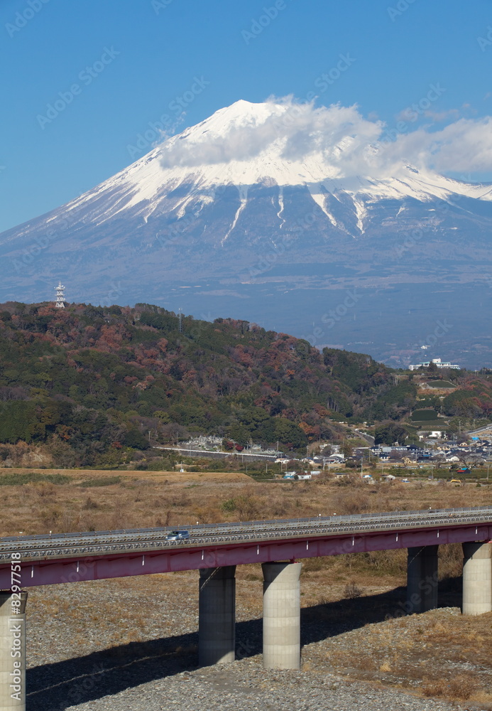 富士山和静冈出发的冬季列车