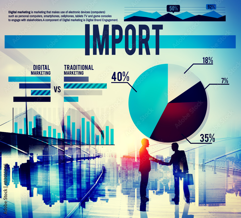 Import Transfer Logistics Marketing Deliver Business Concept