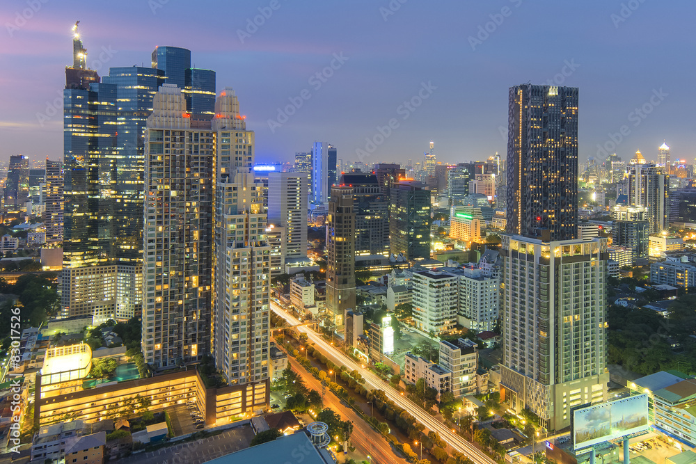 Cityscape in middle of Bangkok,Thailand