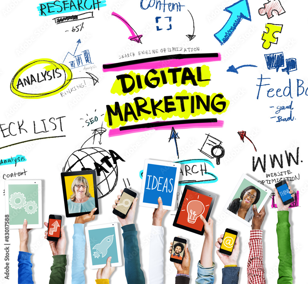 Digital Marketing Branding Strategy Online Media Concept