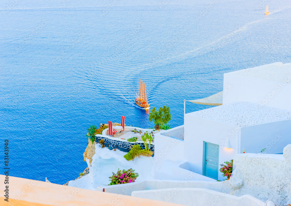 in Oia the most beautiful village of Santorini island in Greece