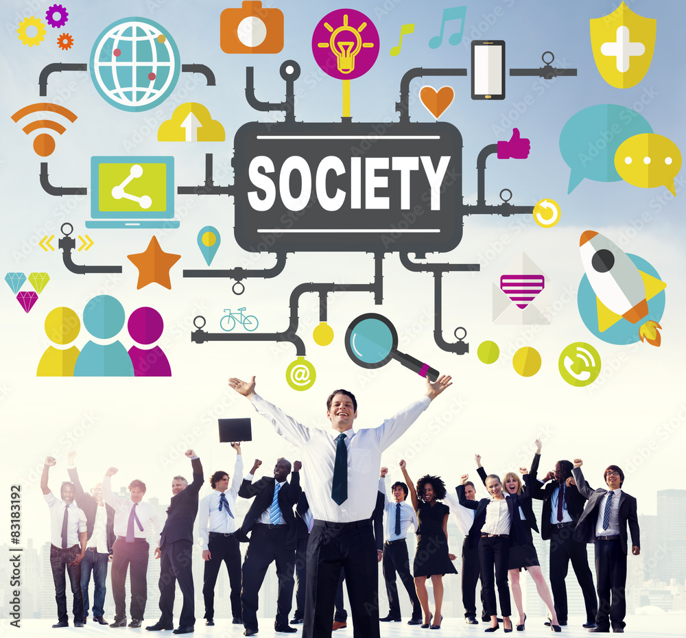 Society Community Global Togetherness Connecting Internet Concep