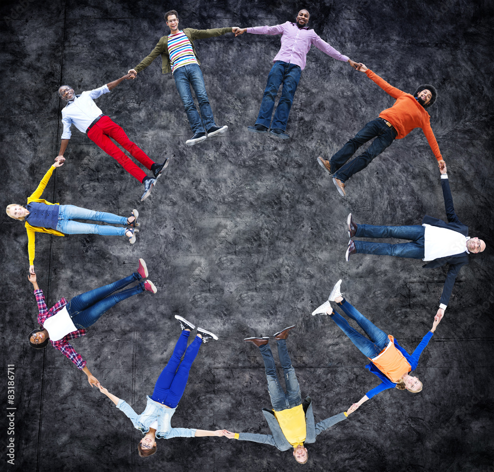 Group of People Circle Holding Hands Concept