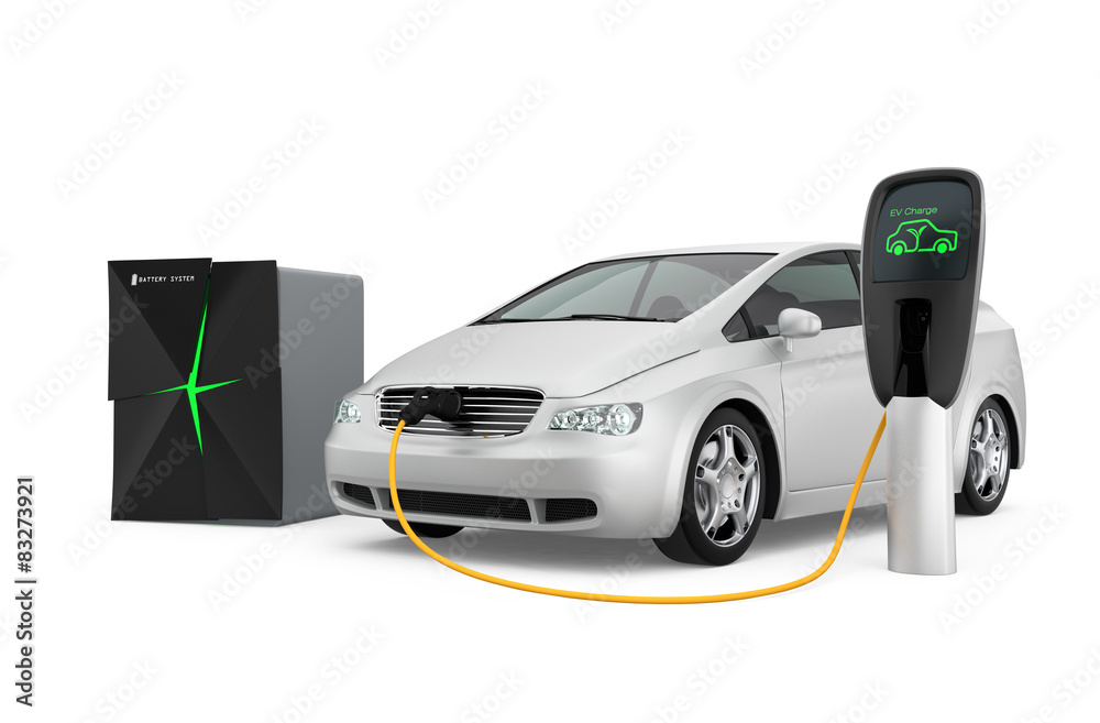 Stationary battery system supply power to EV