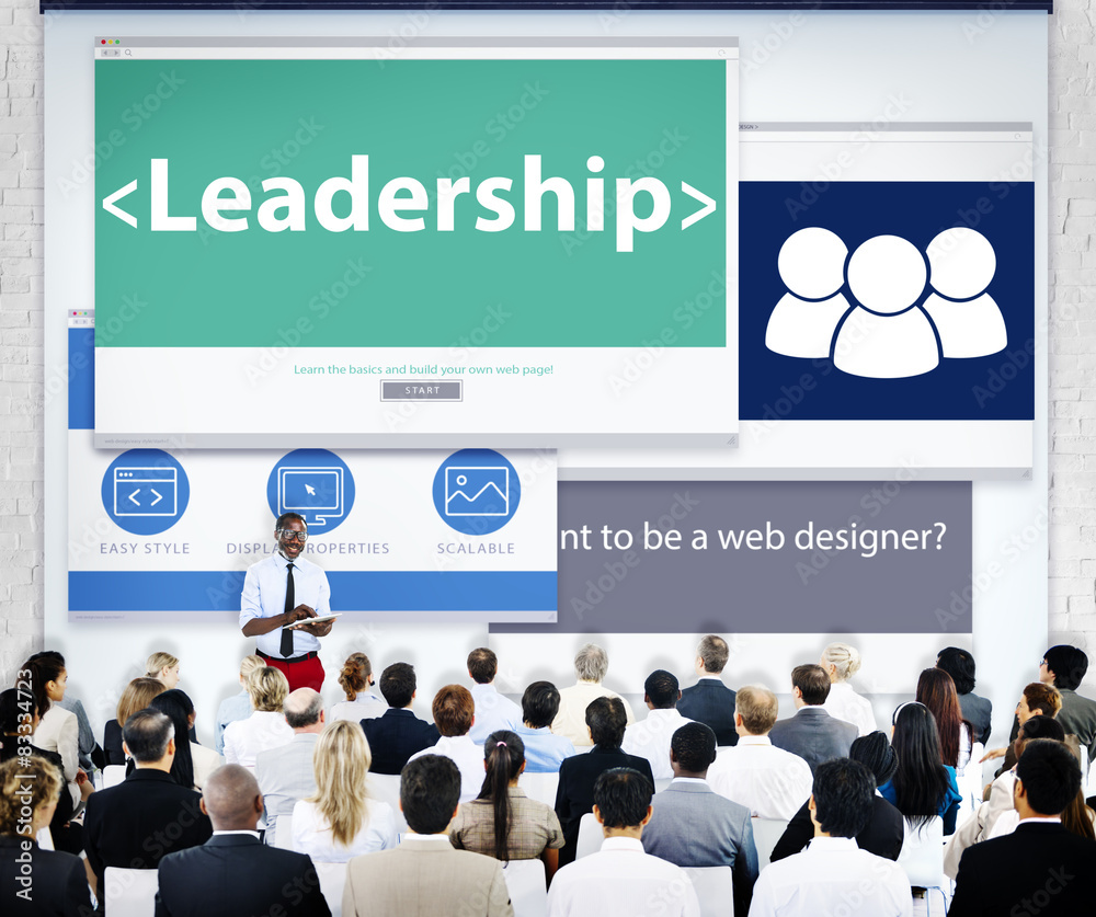 Business People Leadership Web Design Concept