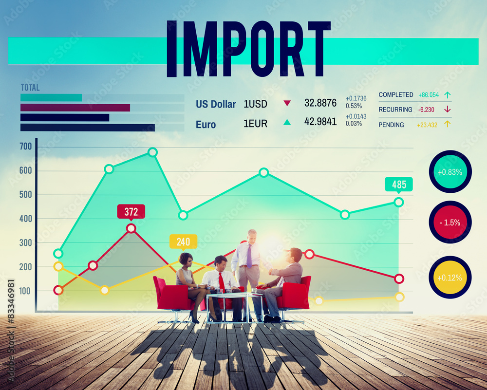 Import Business Marketing Freight Transportation Concept