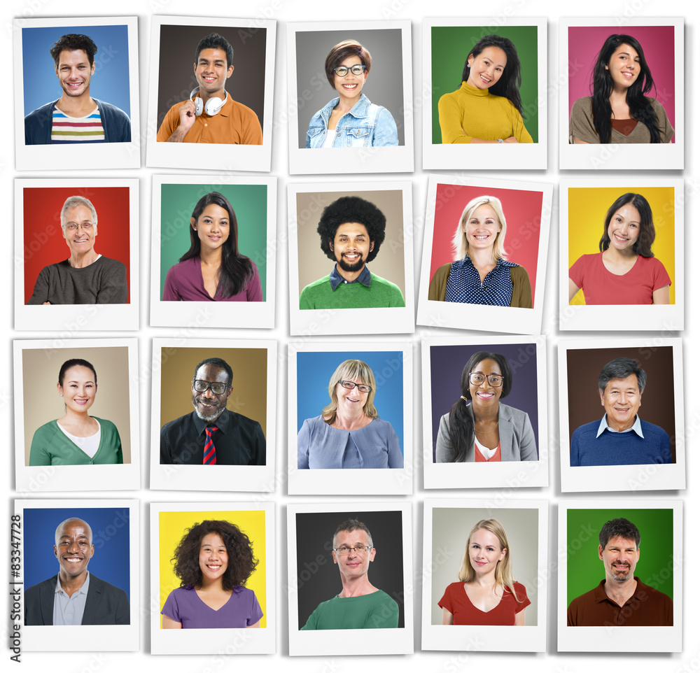 People Diversity Faces Human Face Portrait Community Concept