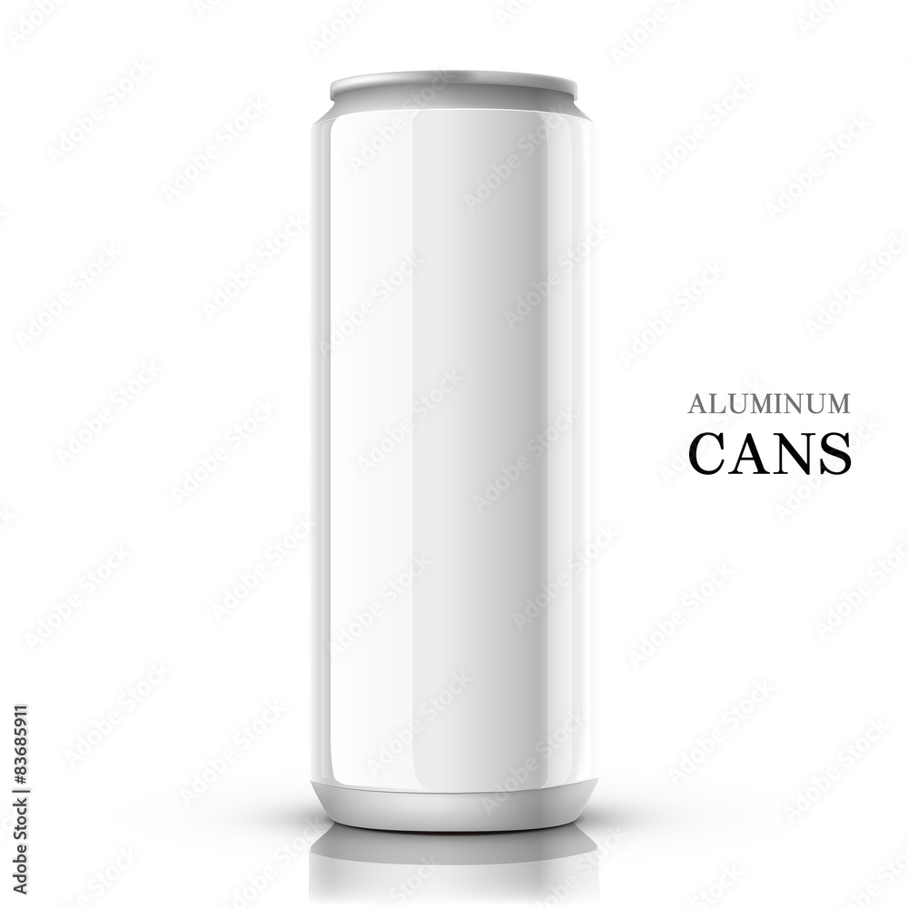 white aluminum can