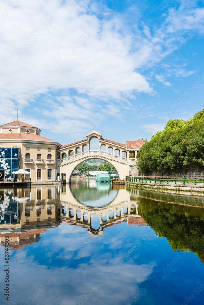 Hangzhou, China - on April 26, 2015: Hangzhou Shuicheng beautiful Building scenery，  Hangzhou Shuich