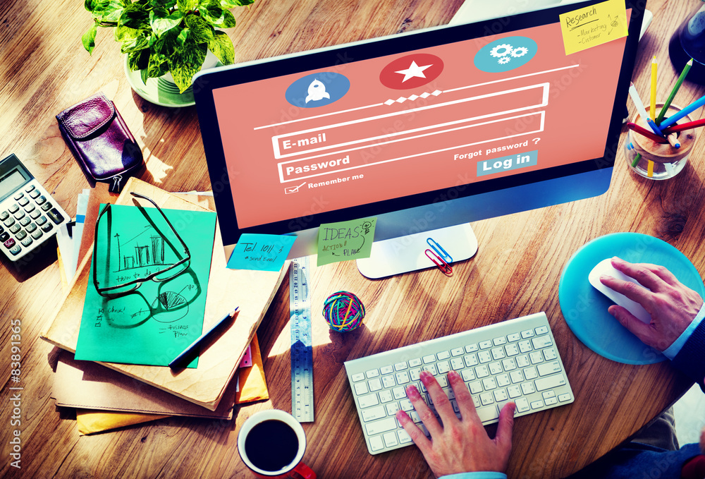 E-mail Identity Password Memebership Sing In Web Page Concept
