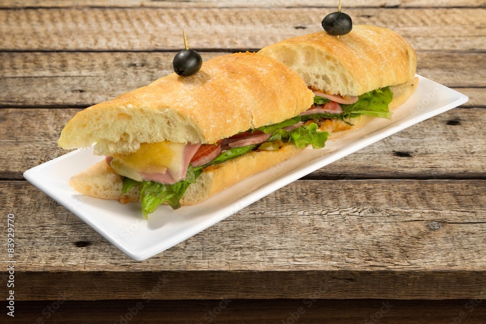 Sandwich, Baguette, Delicatessen.