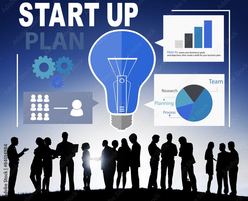 Startup Goals Growth Success Plan Business Concept