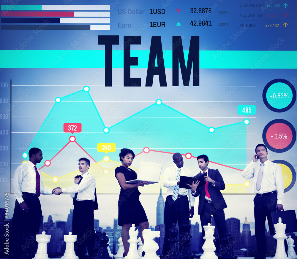 Team Corporate Teamwork Collaboration Assistance Concept