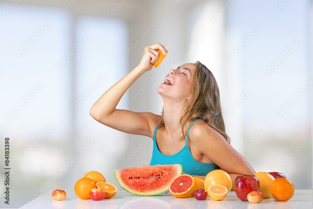 Eating, Women, Fruit.