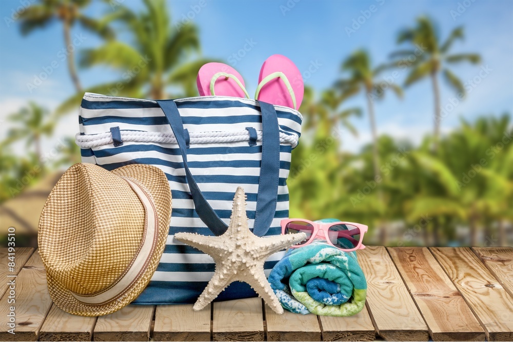 Beach, Summer, Group of Objects.