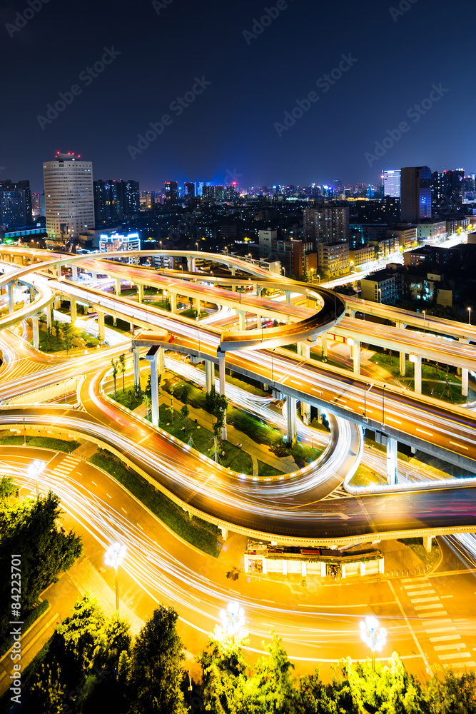 skyline and elevated roads