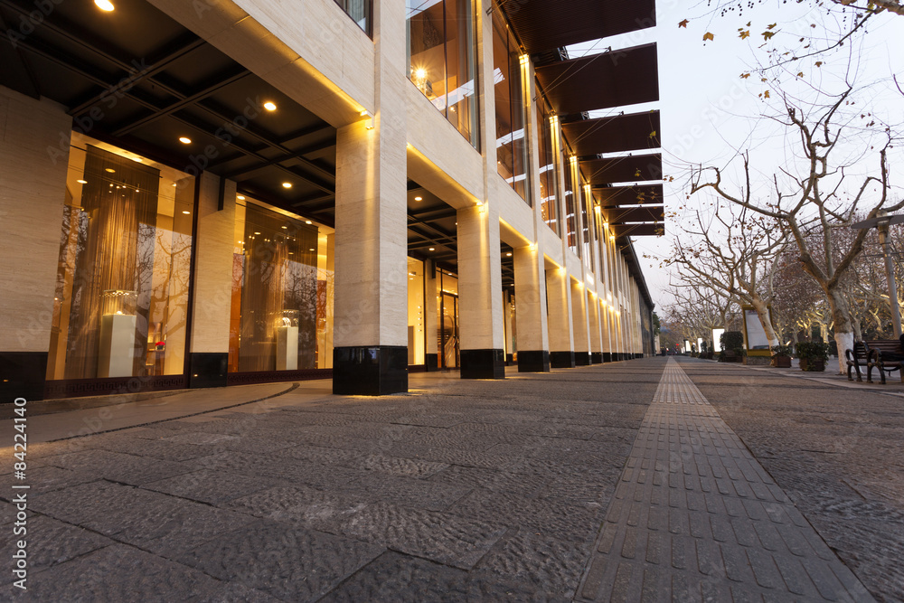 empty space and modern building exterior