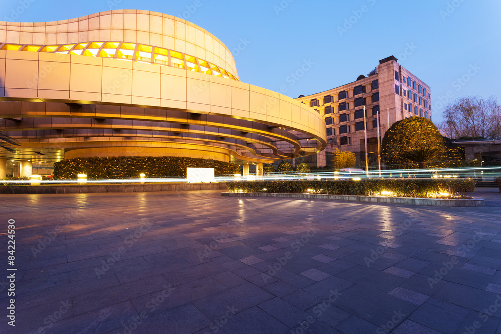 empty space and modern building exterior