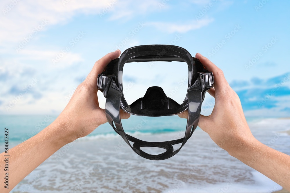 Scuba Mask, Beach, Swimming Goggles.