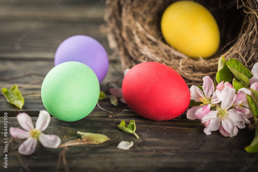 Easter, egg, basket.