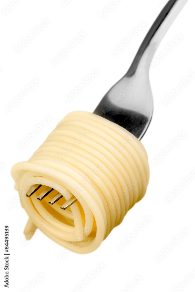 Pasta, Spaghetti, Fork.