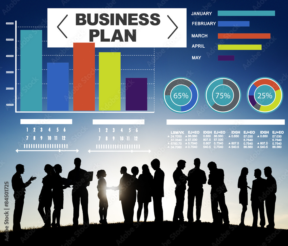 Business plan Bar Graph Data Development Information Concept