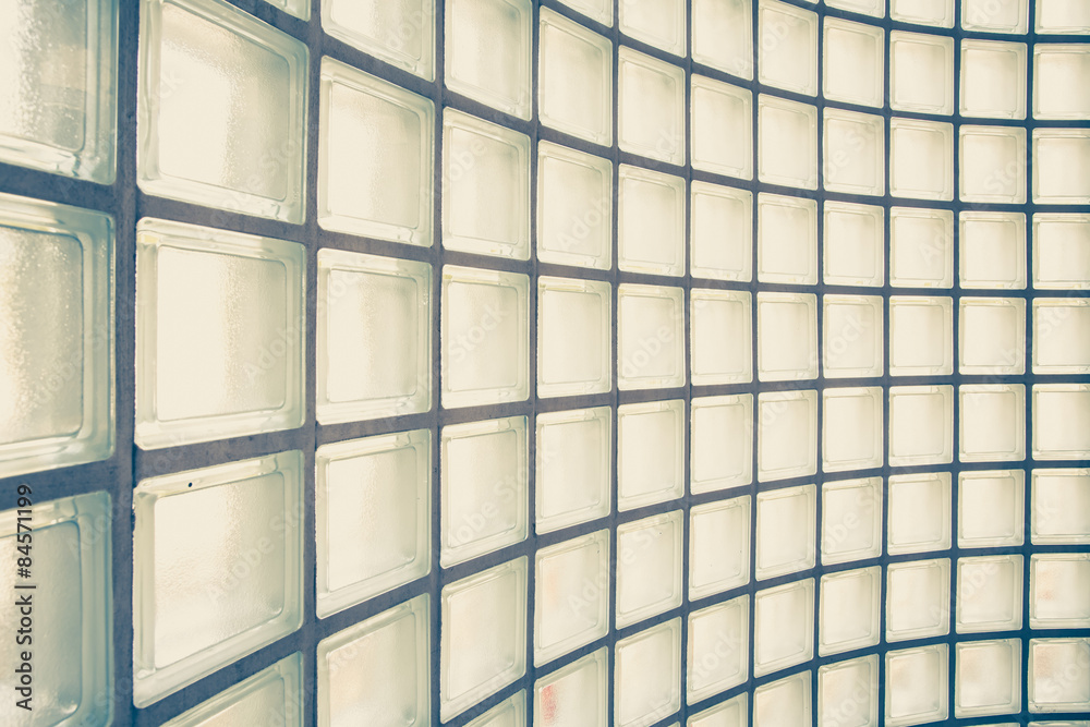 Close - up Glass block wall background