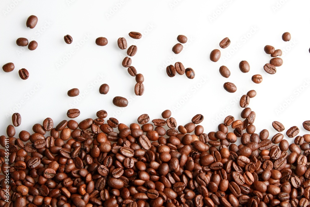 Coffee Bean, White Background, Large Group of Objects.