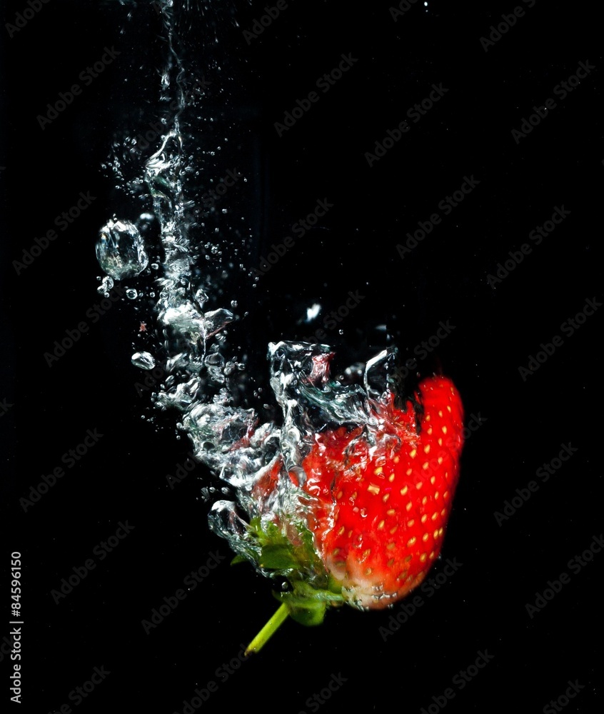 Water, Strawberry, Fruit.