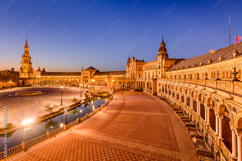 Plaza de Espana in Seville, Spain.