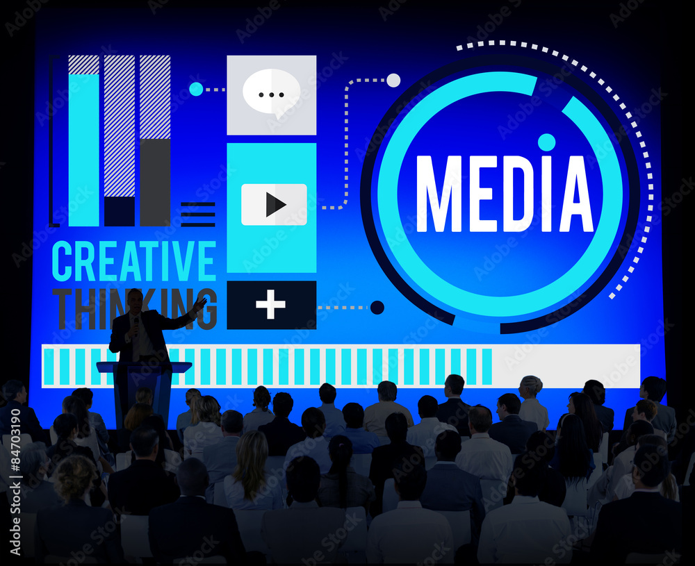 Media Communication Connect Creative Thinking Concept