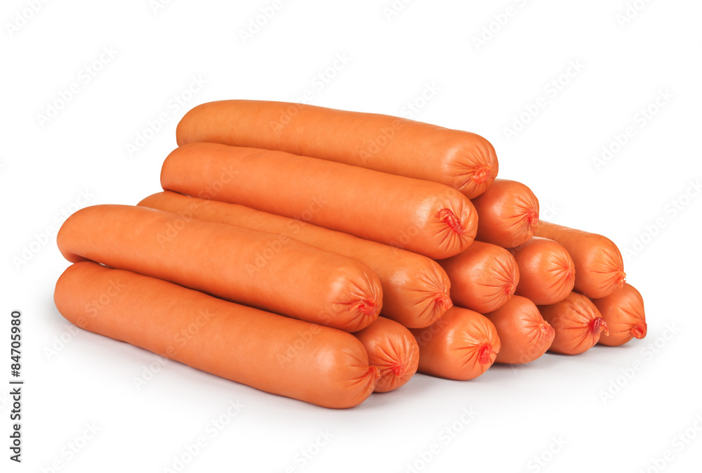 sausage isolated on a white background