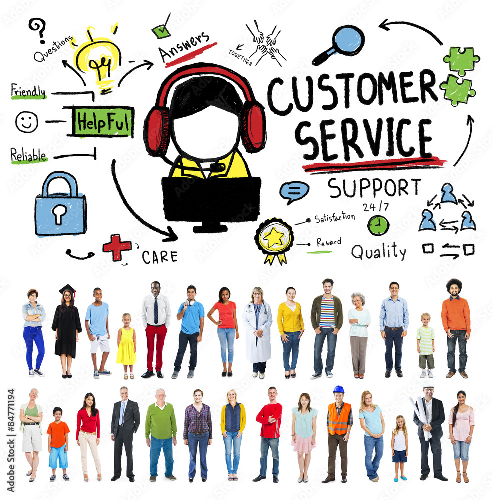 Customer Service Call Center Agent Care Concept