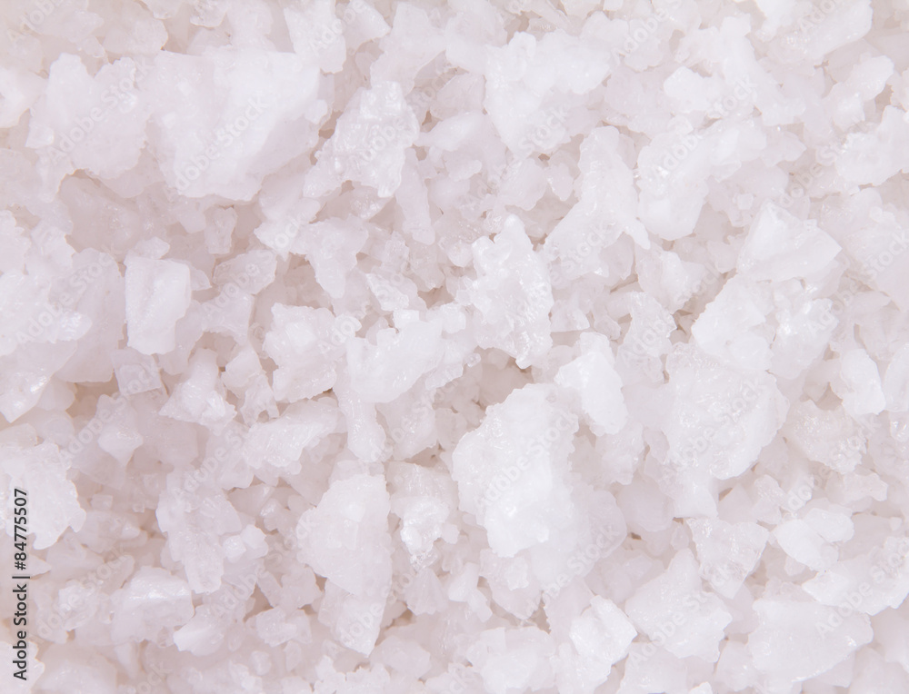 Close up salt crystals as background