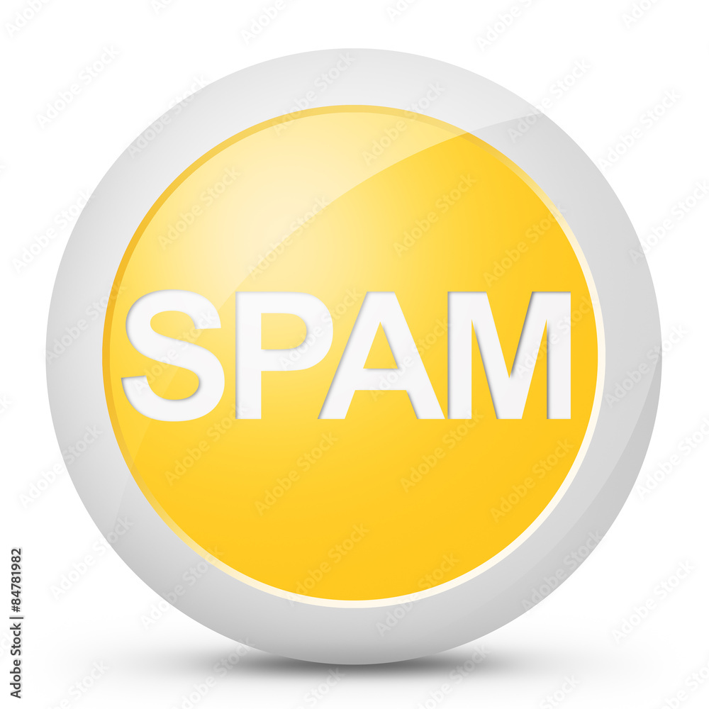 Tasto spam pulsante giallo