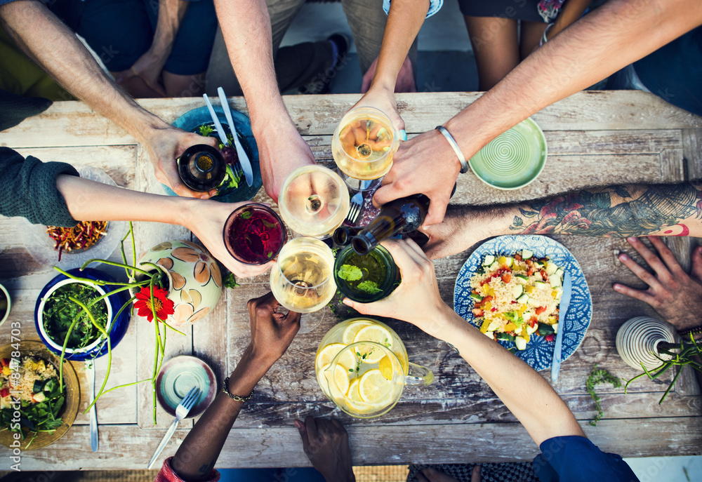 Food Table Healthy Delicious Organic Meal Concept