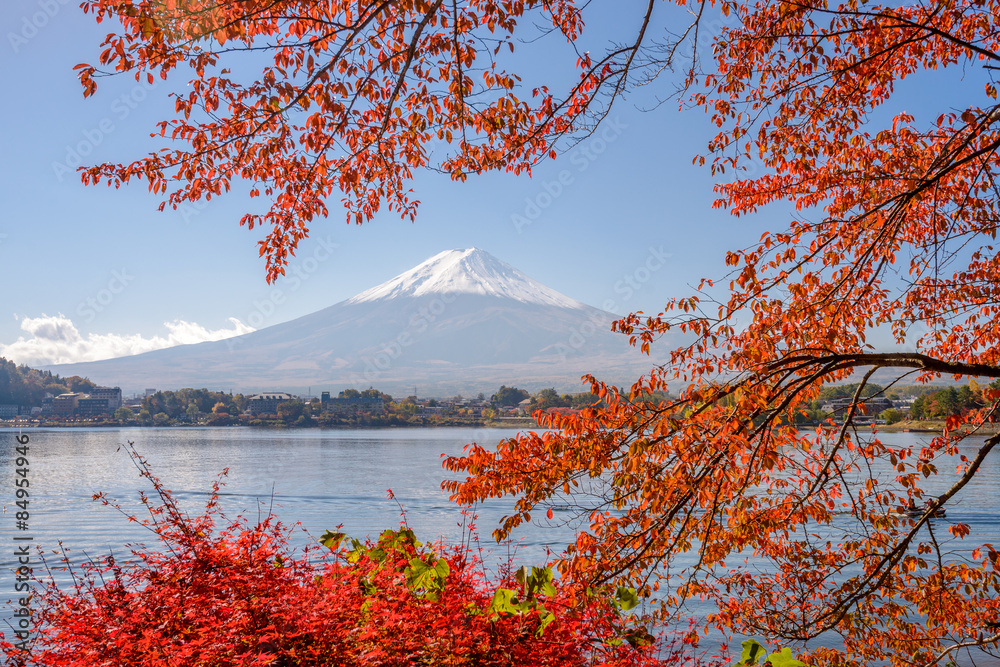 秋天的富士山