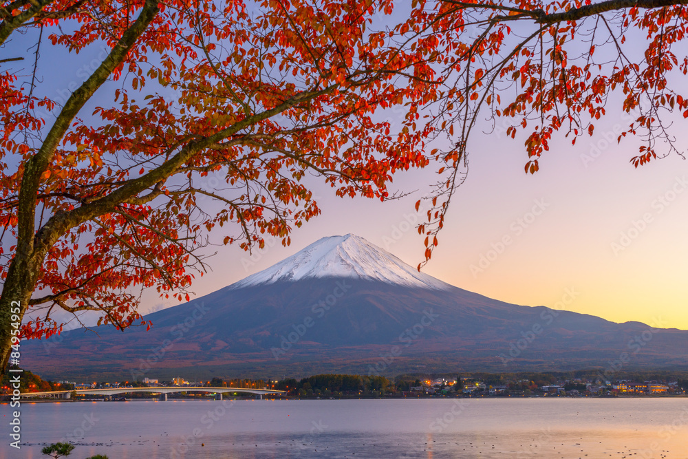 秋天的富士山