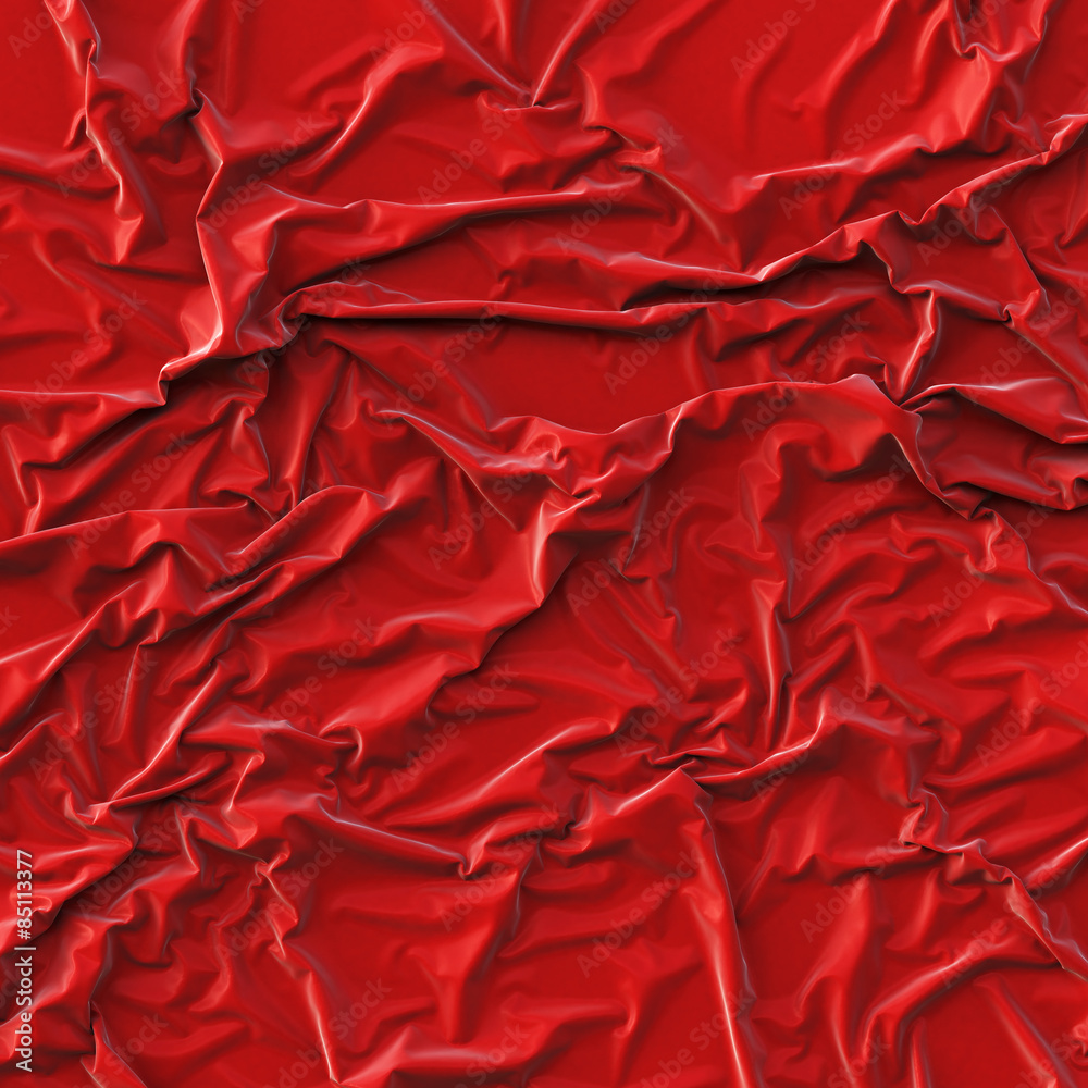 crumpled red cloth