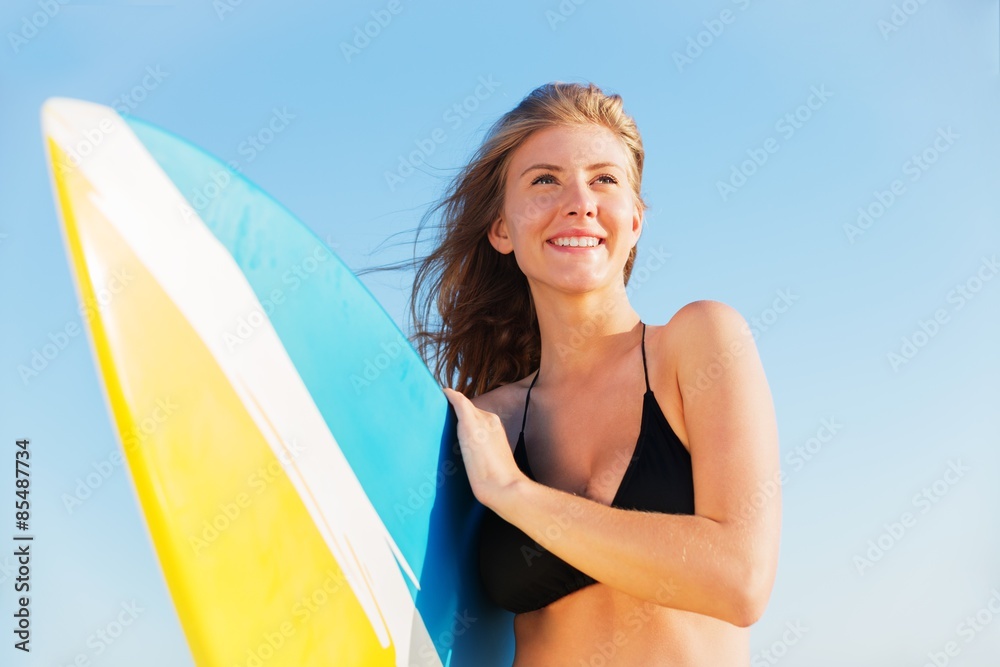 Women, Mature Adult, Surfing.