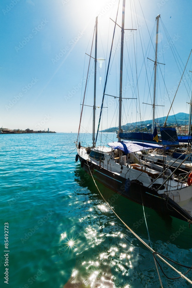 Barcelona, Harbor, Yacht.