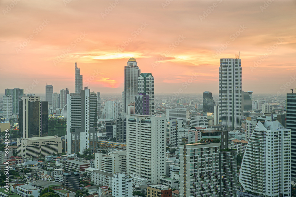 Cityscape in middle of Bangkok,Thailand